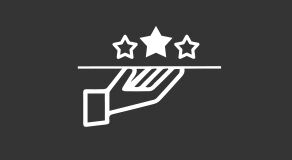 Hand holding three stars representing personalized service and premium advantages of Laurastar Club