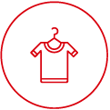 
                                Pictogram of a T-Shirt representing the extended life of clothes thanks to Laurastar DMS.
                                